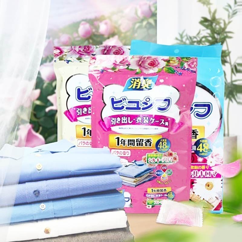 日式衣物芳香丸 48入大份量 日式芳香丸 衣櫃防霉袋 除味包 日本除臭包 香氛包 芳香包-細節圖11