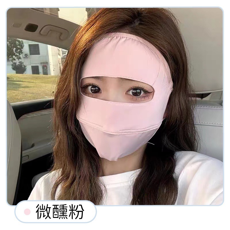 涼感防曬面罩 全臉防曬面罩 機車防曬面罩 防曬帽 冰絲遮陽面罩-規格圖10