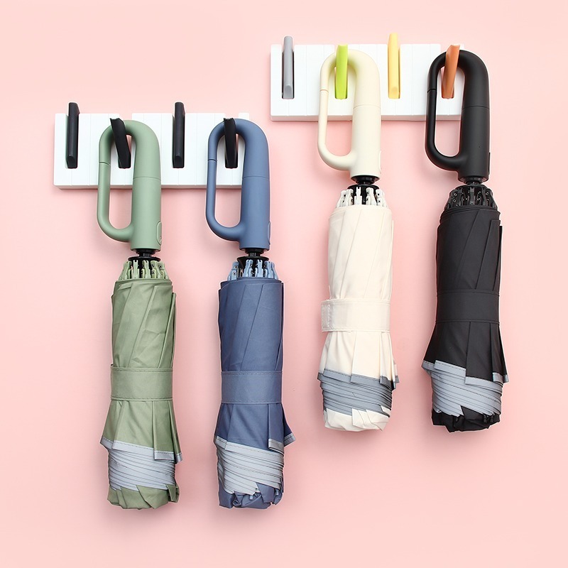 50骨環扣反向自動傘 節節傘 勾勾傘 大雨傘 防曬傘 遮陽傘 反向自動傘 反向傘 折疊傘 摺疊傘 晴雨傘 自動傘-細節圖11