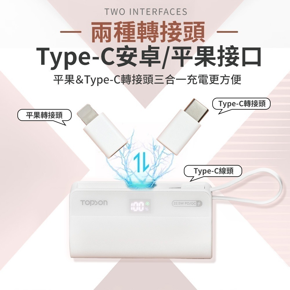 直插式急速行動電源 TOPSON 口袋行動電源 快充行動電源 行動電源 行動充 充電寶 口袋寶 口袋電源 平果-細節圖6