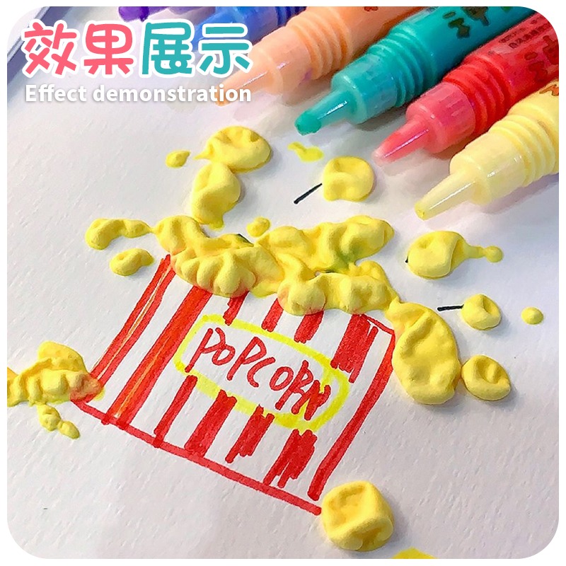 賀卡書寫 3D爆米花筆 立體筆 爆米花筆 彩繪筆 3D立體筆 繪畫筆 塗鴉筆 泡泡筆 3D筆 DIY筆-細節圖9