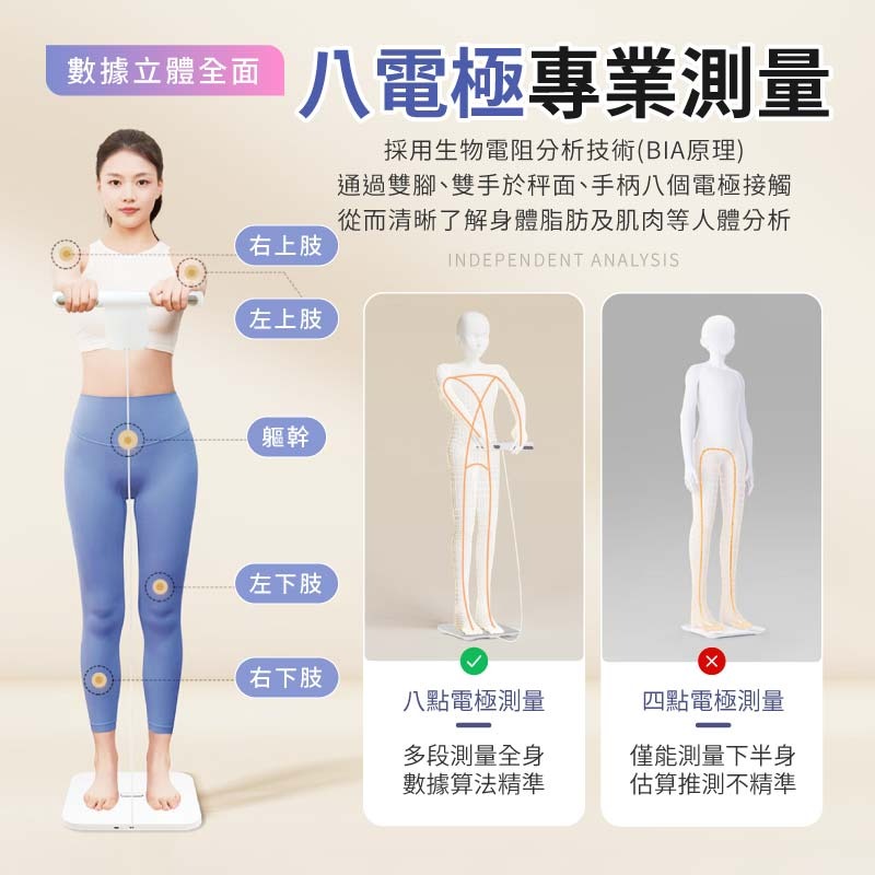 TOPSON 八電極家用體脂計 八電極專業體脂計 家用款 八電極 精準檢測 智能體脂秤 體重機 體脂秤 體重計 體脂計-細節圖5
