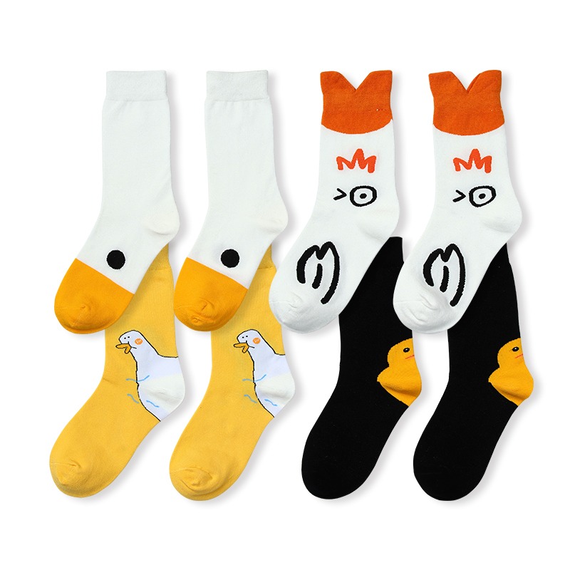 彈性襪口 搞怪襪子 襪子 中筒襪 大鵝襪 鴨子襪 搞怪襪 棉質襪 黃鴨襪 創意棉襪 可愛鵝襪 造型襪-細節圖2