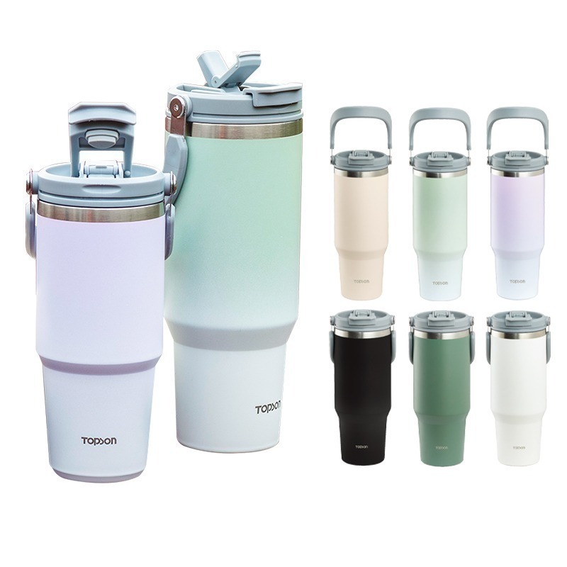 【7-ELEVEN 門市團購】TOPSON 手提保溫杯 手提冰霸杯 保溫瓶 保溫杯 咖啡杯 冰霸杯 吸管杯 隨身保溫杯-細節圖2