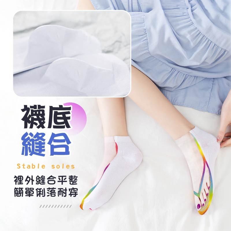 夾腳拖襪子 人字拖襪 拖鞋襪 可愛襪子 人字拖襪子 搞怪造型襪 交換禮物 創意襪子 拖鞋襪 短襪 襪子-細節圖7