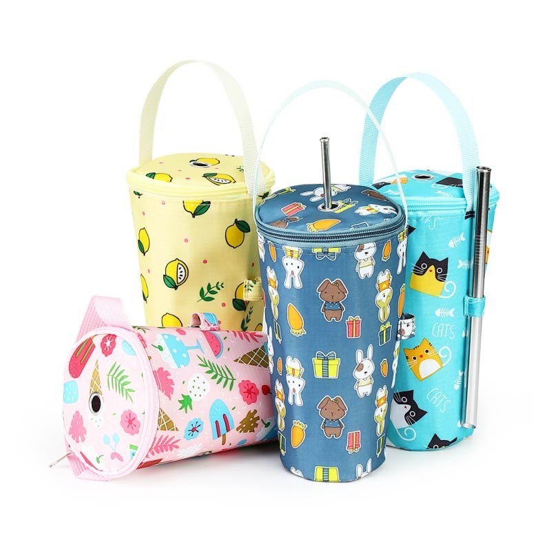 保溫飲料提袋 吸管孔設計 飲料杯套 保溫杯袋 保冷飲料袋 杯袋 飲料袋 水壺袋 飲料提袋 環保杯袋 隨行杯袋 手提杯袋-細節圖2