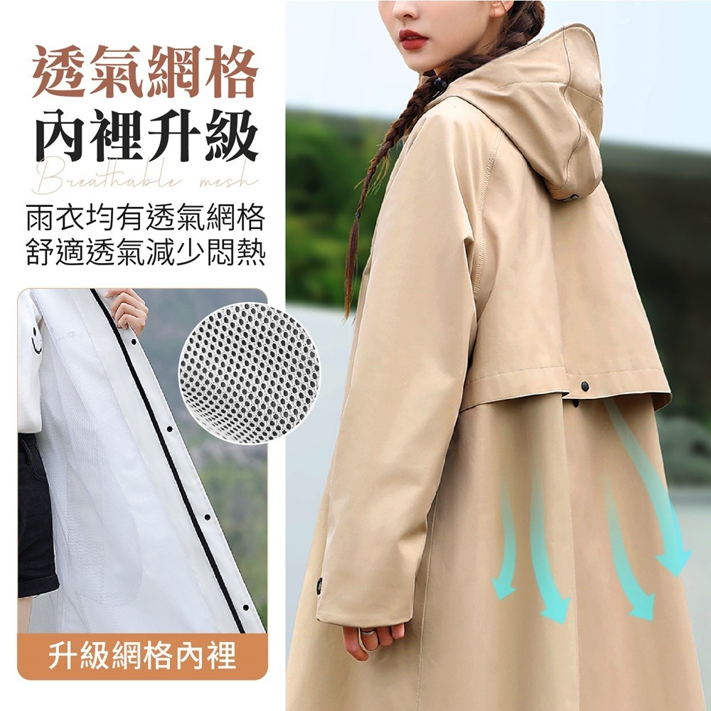 風衣式雨衣 一件式雨衣 連身雨衣 加厚雨衣 時尚雨衣 機車雨衣 斜開雨衣 風衣雨衣 雨衣外套 斗篷雨衣 防風雨衣 雨衣-細節圖5
