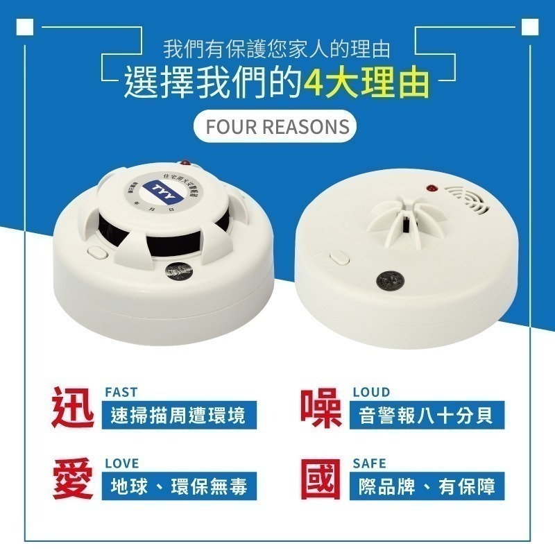 【7-ELEVEN 門市團購】【兩入組】 住宅用火災警報器 台灣製造 偵煙警報器 火警警報器 偵煙型 偵熱型 偵煙器-細節圖3
