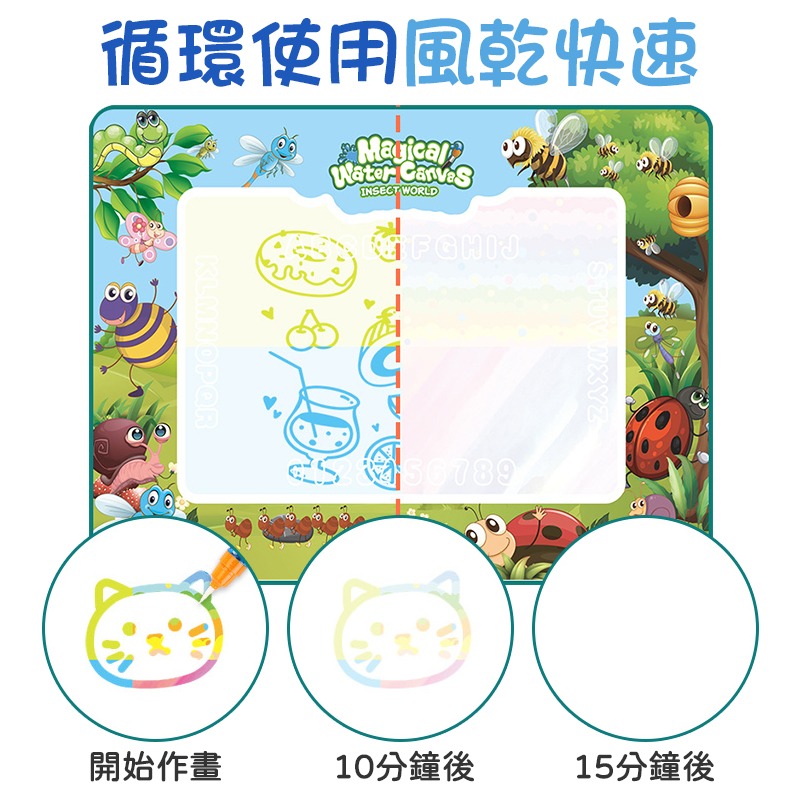 重複使用 神奇水畫布 超大水畫布 水畫布 神奇畫毯 畫布 兒童水畫布 塗鴉水畫布 學習水畫布 畫畫布 繪畫布-細節圖4