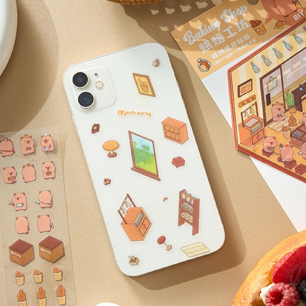 卡通造景貼紙 DIY貼紙書 可愛貼紙 立體貼紙 卡通貼紙 造景貼紙 貼紙包 裝飾貼紙 手帳貼紙 房子貼紙 場景貼 貼紙-細節圖11