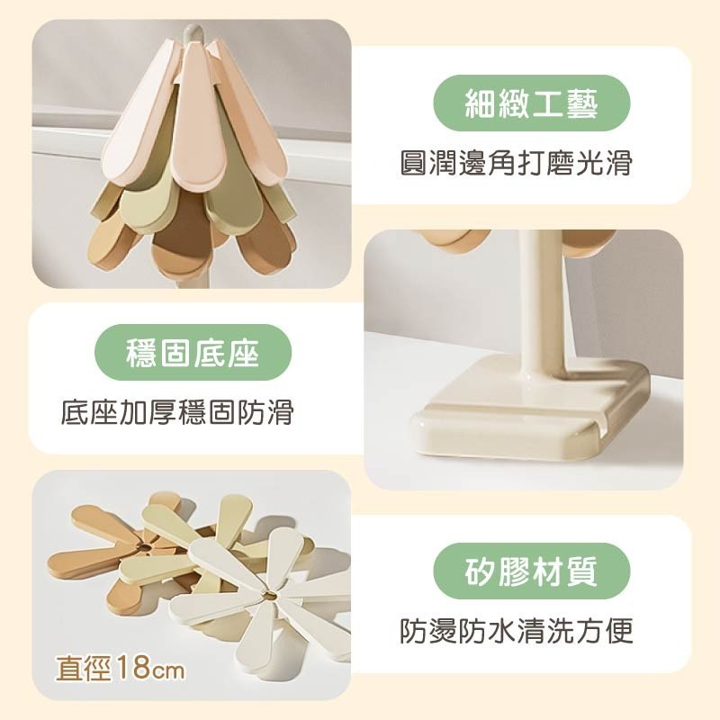 樹形矽膠隔熱墊 折疊隔熱墊 摺疊隔熱墊 防燙墊 矽膠墊 餐桌墊 隔熱墊 杯墊 餐墊 桌墊-細節圖9