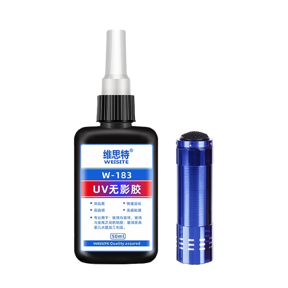 UV無影膠 送紫外線燈 UV無影膠水 UV膠 玻璃膠 水晶膠 光固膠 光固化膠 uv膠 玻璃 滴膠 透明玻璃膠-細節圖2