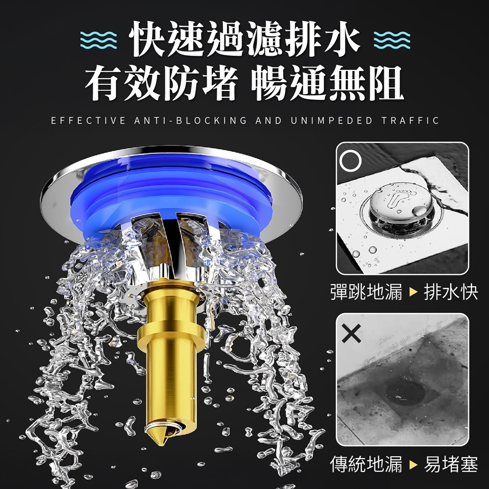 彈跳式地漏蓋 防臭地漏 排水孔蓋 按壓地漏蓋 落水頭 落水頭蓋 防臭落水頭 防臭蓋 地漏蓋 排水孔濾網 排水孔 排水蓋-細節圖5