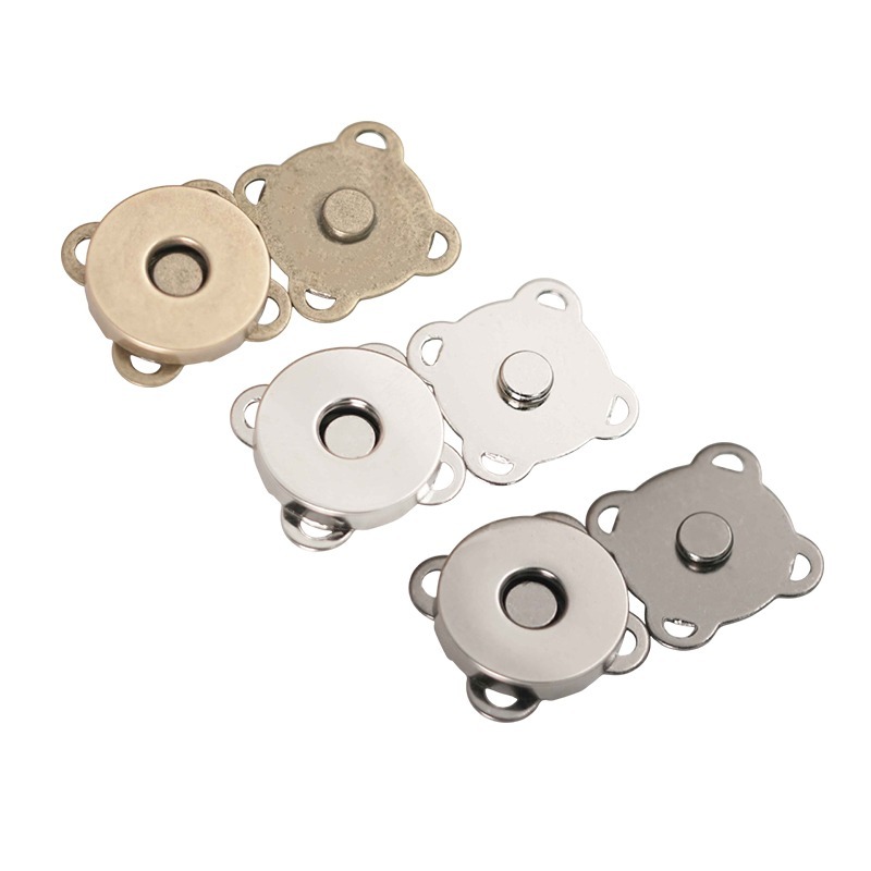 手縫磁吸扣 手縫型梅花磁扣 磁扣 磁吸扣 扣子 暗扣 包扣 金屬扣 手縫磁扣 梅花磁扣 隱形磁扣 衣服暗扣-細節圖2