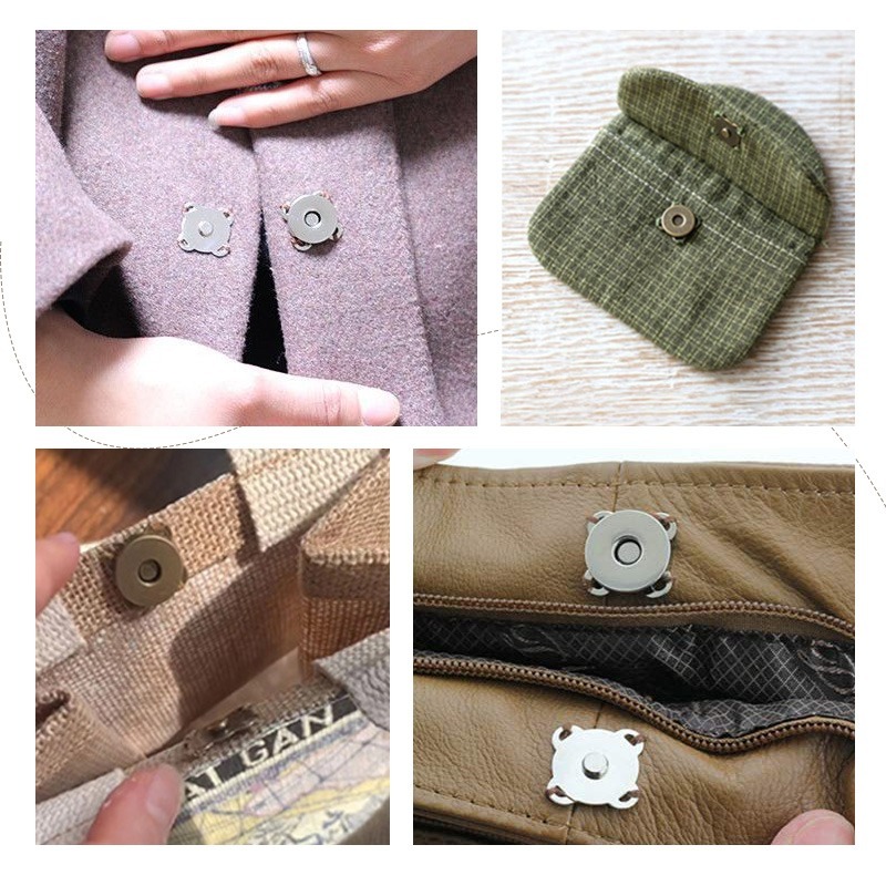 手縫磁吸扣 手縫型梅花磁扣 磁扣 磁吸扣 扣子 暗扣 包扣 金屬扣 手縫磁扣 梅花磁扣 隱形磁扣 衣服暗扣-細節圖5