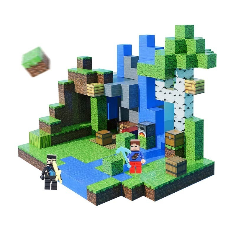 我的世界磁吸方塊 麥塊積木 磁吸積木 磁力方塊 迷你磁力方塊 方塊磁鐵 拼裝磁鐵 積木-細節圖2