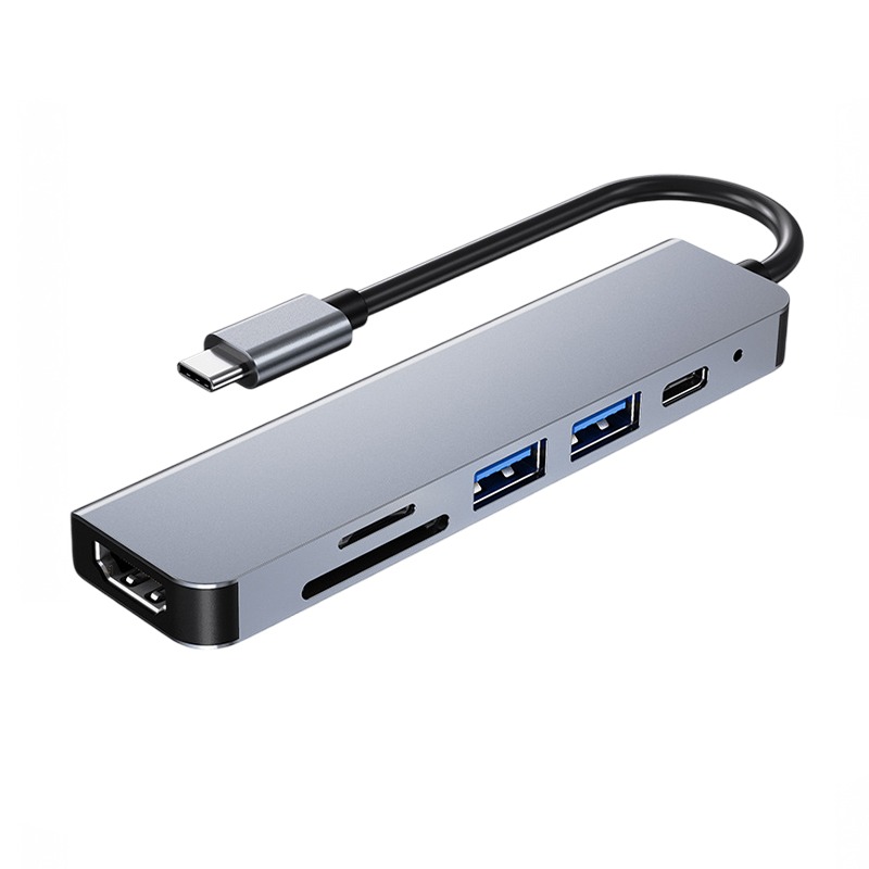 Type-C擴充轉接器 六合一多功能擴充埠 六合一轉接器 多功能轉接器 Type-C擴充轉接器 轉接器-細節圖2