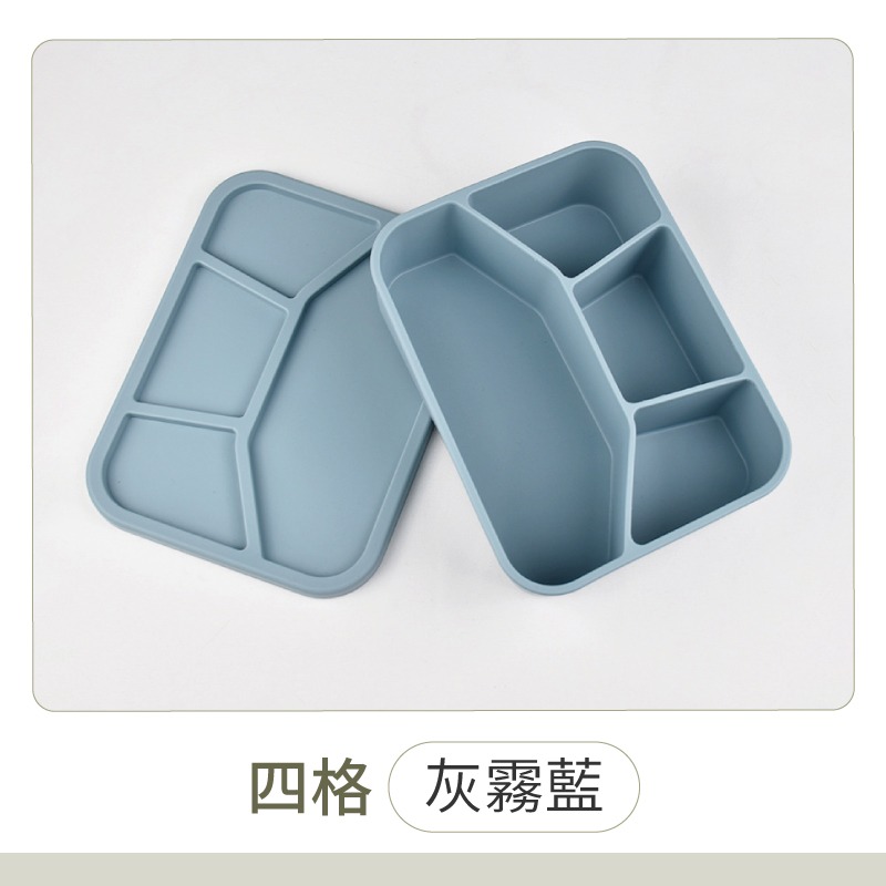 莫蘭迪矽膠餐盒 微波便當盒 可蒸便當盒 三格便當盒 四格便當盒 便當盒 餐盒 矽膠保鮮盒 分隔便當盒-規格圖11
