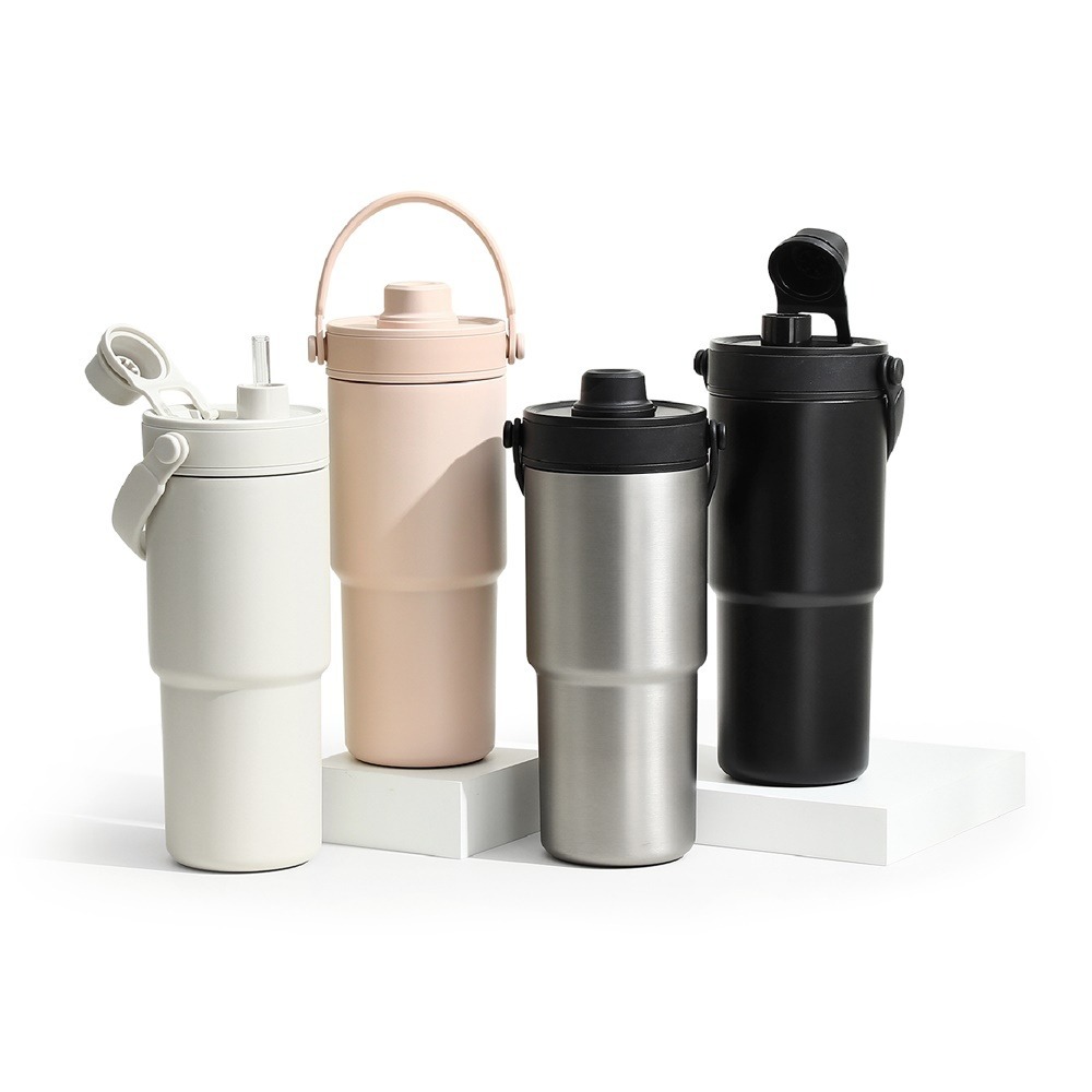 冰瓷爽樂杯 735ml 陶瓷保溫杯 陶瓷咖啡杯 陶瓷隨行杯 手提保溫杯 陶瓷冰霸杯 陶瓷保溫 吸管保溫杯 吸管杯-細節圖2