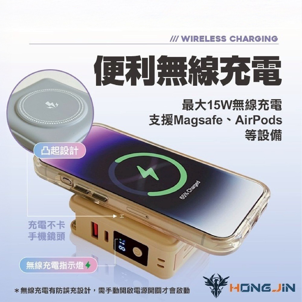 全能旅充行動電源 10000mAh 快充充電器 15000mAh 行動電源 快充 充電寶 多功能行動電源 萬能充 行充-細節圖6
