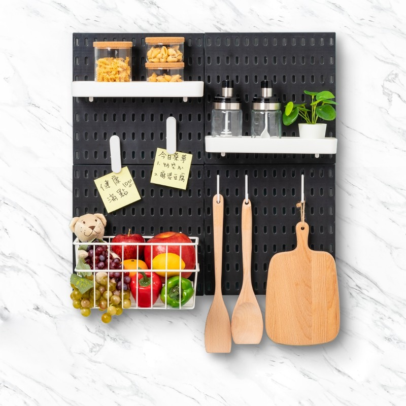 【10件組】洞洞收納板配件C01收納置物架 墻上置物架 掛式置物架 收納 浴室收納 收納壁板 北歐家居 工具掛板 壁板-細節圖7