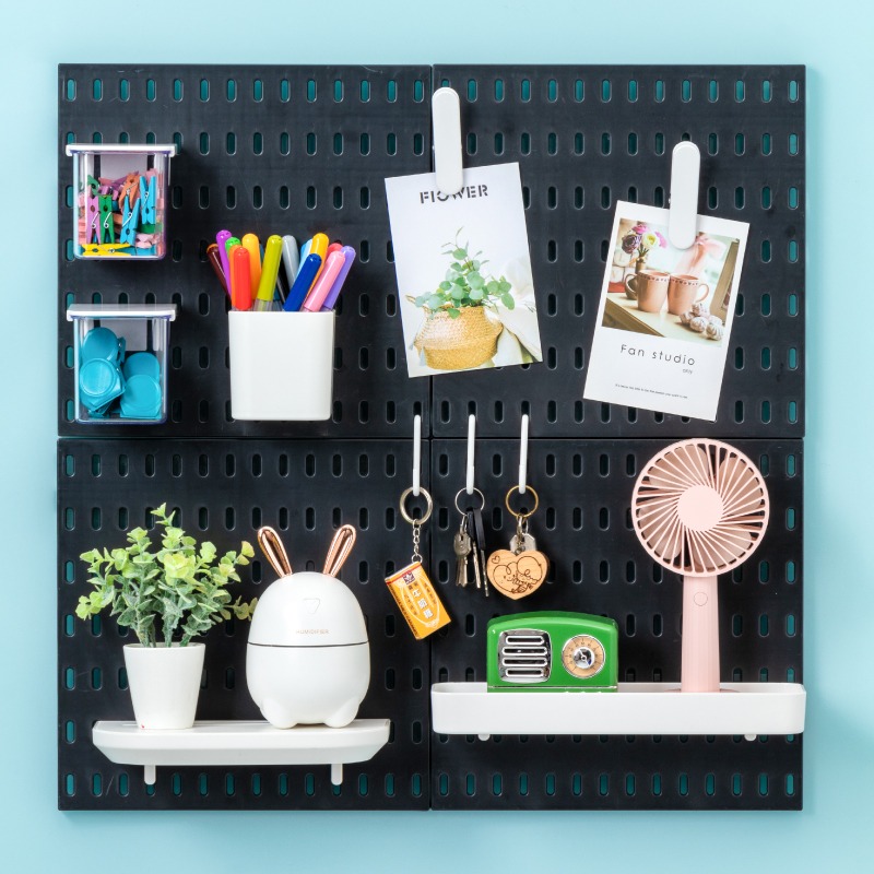 洞洞收納板配件C01收納置物架 墻上置物架 掛式置物架 收納 浴室收納 收納壁板 北歐家居 工具掛板 壁板-細節圖4