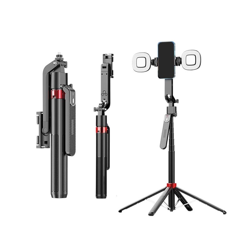 Q185人臉追蹤雲台自拍桿 藍牙自拍棒 直播手機架 雲台穩定器 補光直播架  手機腳架 手機自拍架 腳架手機 自拍架-細節圖2