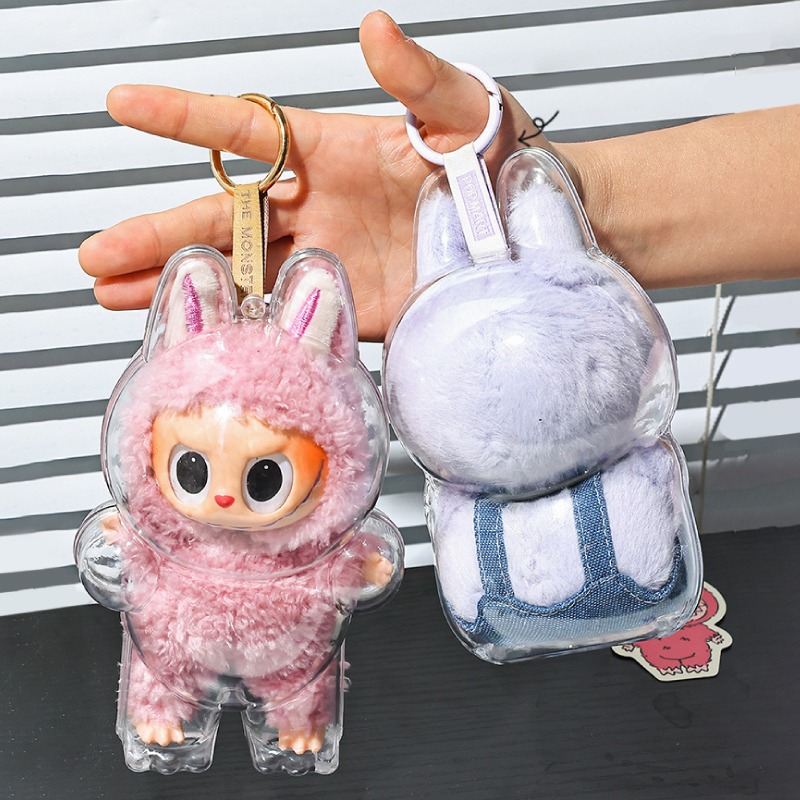 拉布布保護殼 labubu保護殼 坐坐派對保護殼 拉布布坐姿保護殼 透明保護殼 拉布布收納 拉布布防塵套 公仔展示盒-細節圖10