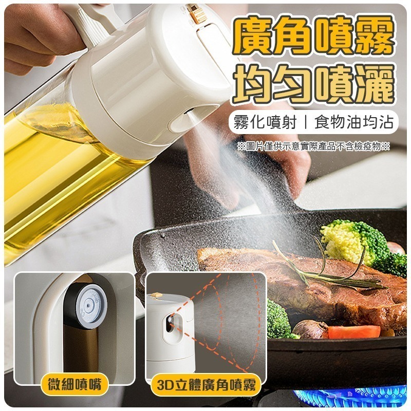 噴倒兩用 550ml二合一噴油瓶 兩用油壺 油壺 470 ml 噴倒兩用油壺 噴油瓶 二合一油壺 玻璃噴油瓶-細節圖5