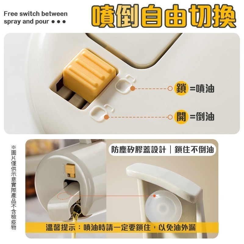 噴倒兩用 550ml二合一噴油瓶 兩用油壺 油壺 470 ml 噴倒兩用油壺 噴油瓶 二合一油壺 玻璃噴油瓶-細節圖7