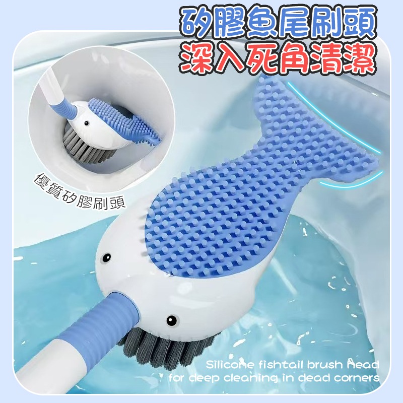 按壓出液 加液鯨魚馬桶刷 馬桶刷 鯨魚馬桶刷 加液馬桶刷 廁所刷 清潔刷 軟膠馬桶刷 噴噴鯨魚馬桶刷 矽膠馬桶刷-細節圖5