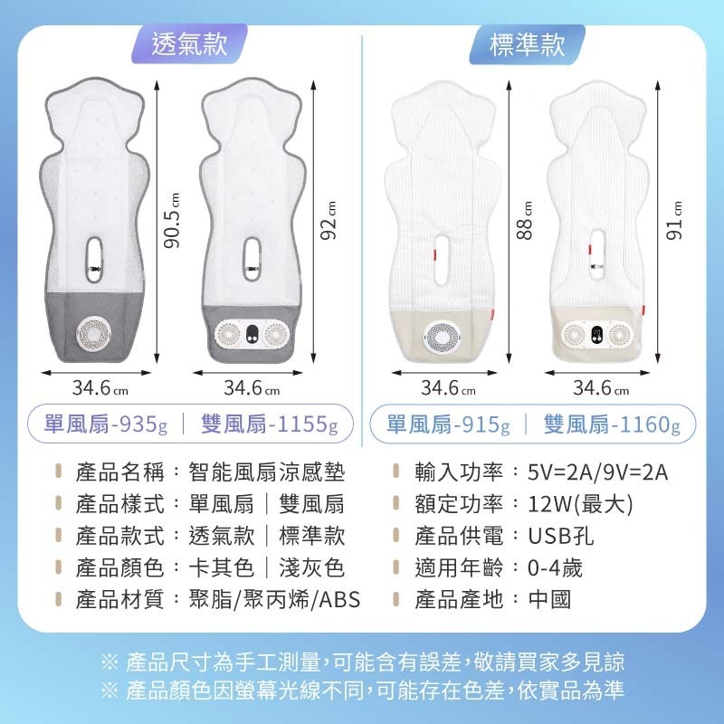 智能風扇涼感墊 嬰幼兒風扇涼墊 通風散熱 風扇涼墊 涼感墊 推車涼感墊 推車坐墊 通風坐墊 坐墊 推車 娃娃車-細節圖9