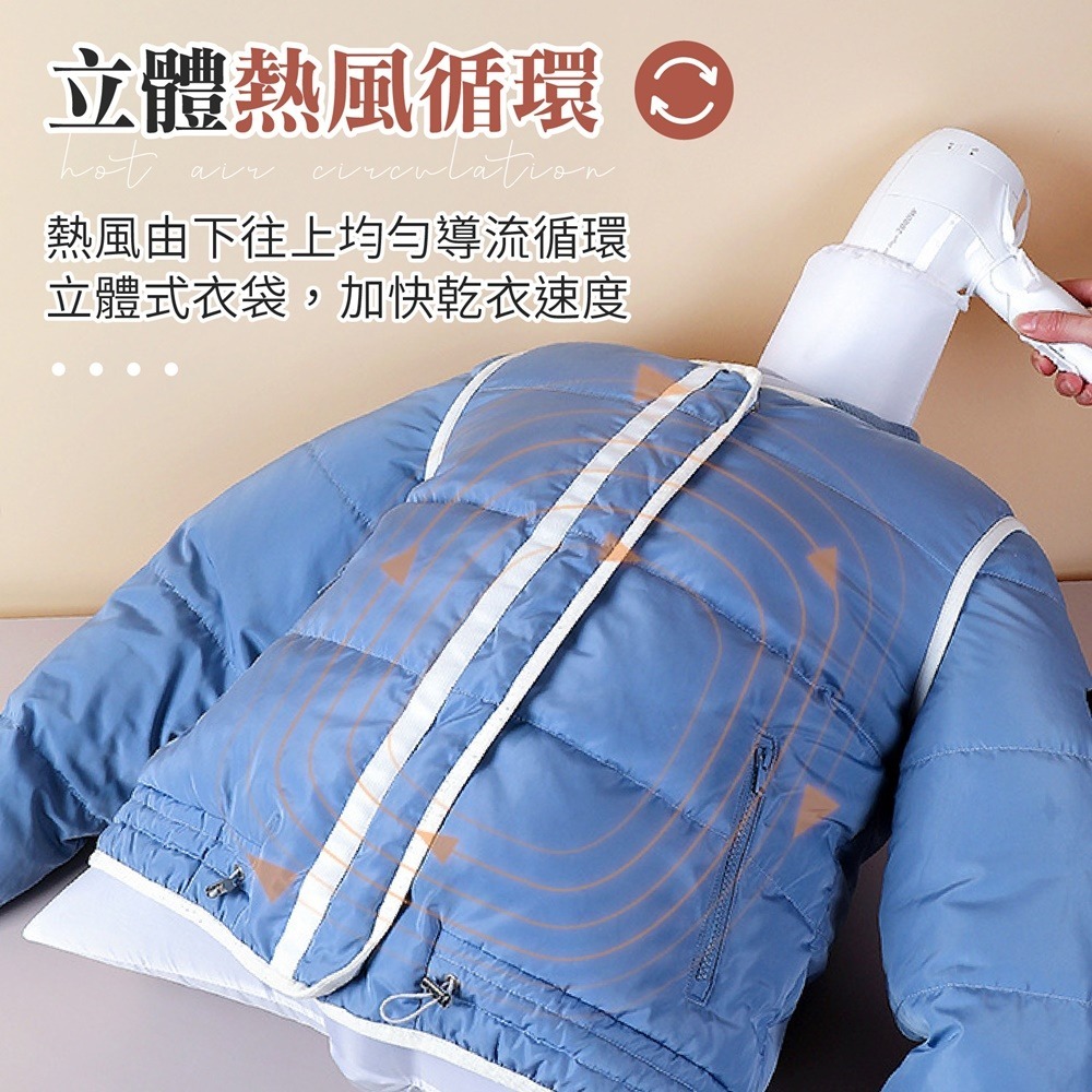 烘衣神器 輕旅烘衣袋 衣服烘乾袋 快速烘衣袋 攜帶式烘衣袋 旅行烘衣 羽絨服速乾袋 吹風機乾衣袋 烘衣袋 乾衣-細節圖3