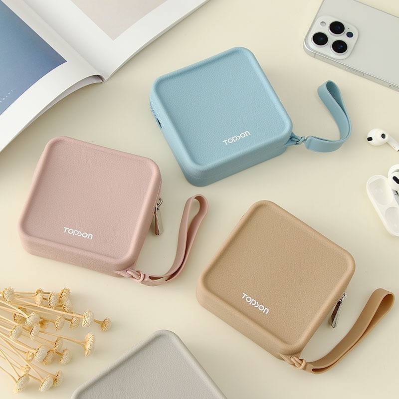 TOPSON 矽膠方形收納包 行動電源收納 防水收納包 口紅包 旅行包 隨身收納包 小物收納包 收納袋收納包 萬用包-細節圖8