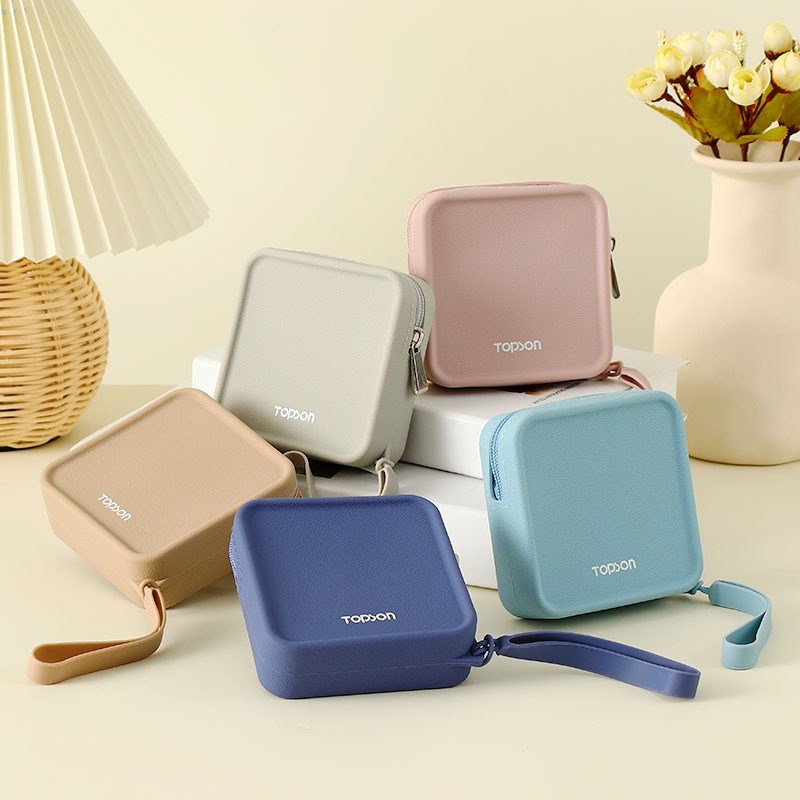 TOPSON 矽膠方形收納包 行動電源收納 防水收納包 口紅包 旅行包 隨身收納包 小物收納包 收納袋收納包 萬用包-細節圖9