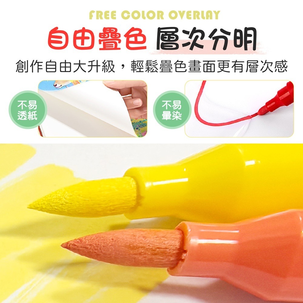 軟頭丙烯馬克筆 彩繪馬克筆 軟頭馬克筆 丙烯馬克筆 麥克筆 馬克筆 繪畫筆 彩色筆 塗鴉筆 著色筆 色筆 手帳筆-細節圖5