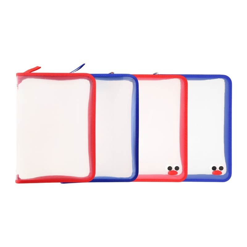 手提A4文件袋 拉鏈收納袋 書本收納袋 試卷收納袋 透明文件袋 資料袋 文件收納袋-細節圖2