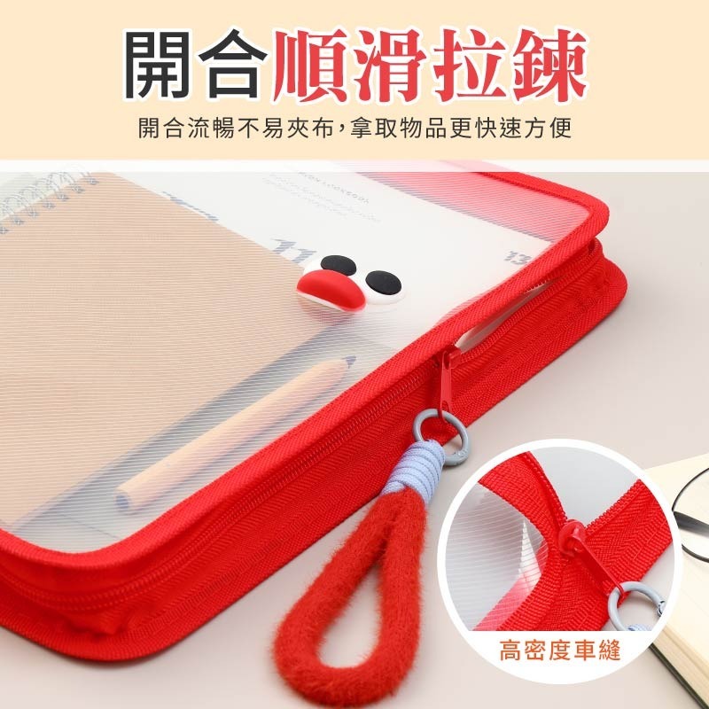 手提A4文件袋 拉鏈收納袋 書本收納袋 試卷收納袋 透明文件袋 資料袋 文件收納袋-細節圖9