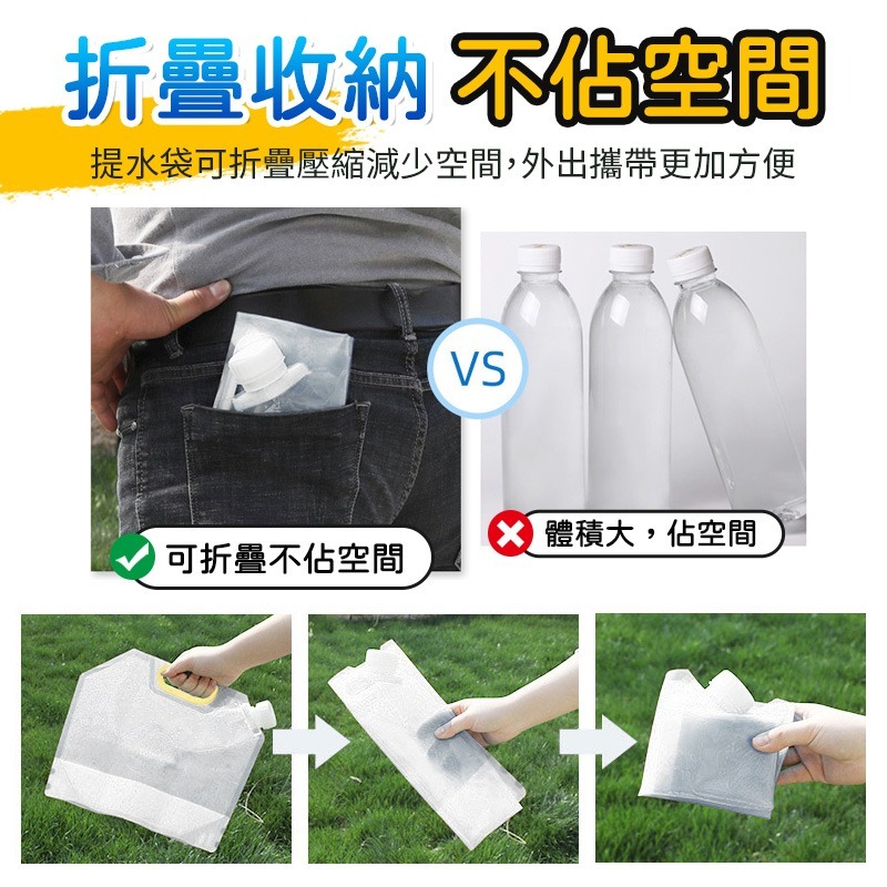 折疊提水袋 手提水袋 露營儲水袋 取水袋 提水袋 摺疊水袋 蓄水袋 水袋 露營用品 備水袋 防災水袋 露營水桶-細節圖5