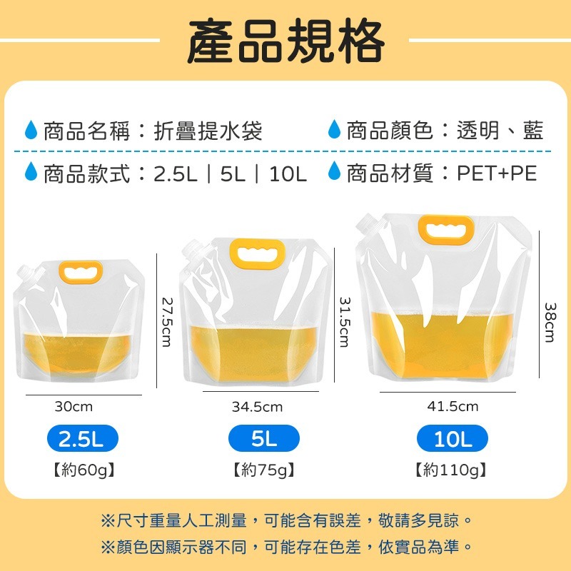 折疊提水袋 手提水袋 露營儲水袋 取水袋 提水袋 摺疊水袋 蓄水袋 水袋 露營用品 備水袋 防災水袋 露營水桶-細節圖10