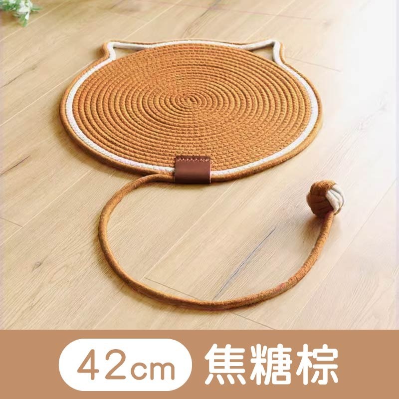 棉麻貓趴墊 手工編織 寵物墊 編織貓爪墊 造型寵物墊 棉麻墊 貓抓墊 貓睡墊 貓抓板 貓抓地毯-規格圖11