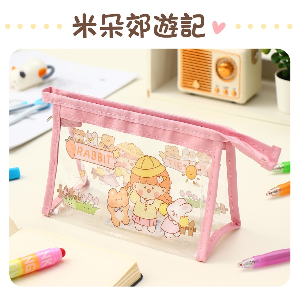 卡通三角筆袋 透明筆袋 三角筆袋 卡通筆袋 卡皮巴拉筆袋 水豚筆袋 防水筆袋 鉛筆盒 鉛筆袋-規格圖10