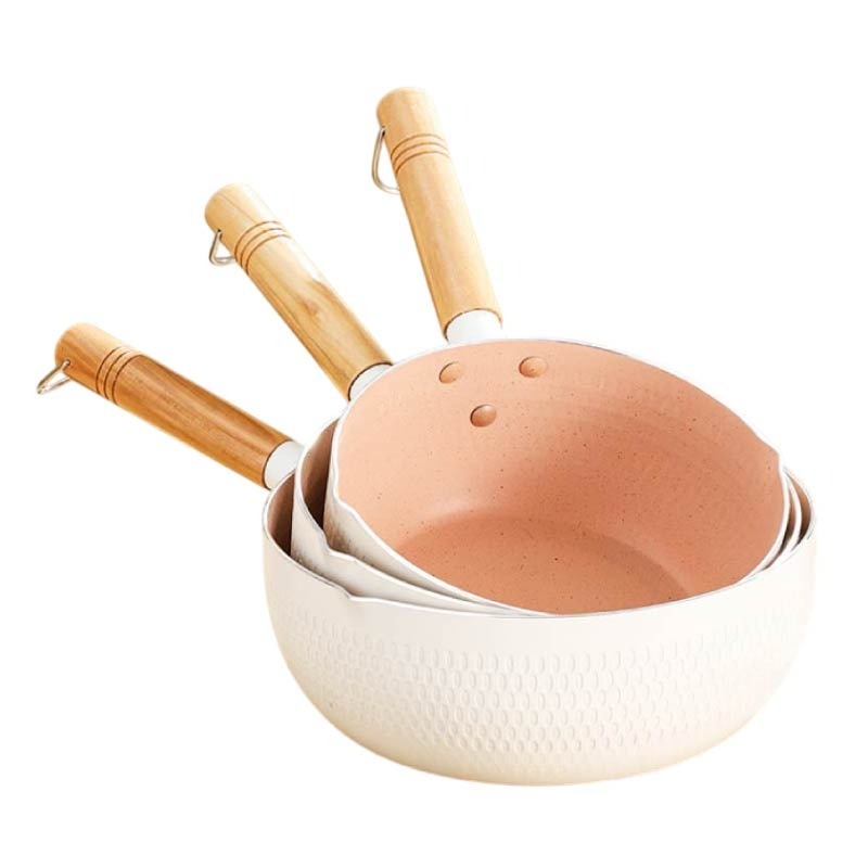 日式雪平鍋 22cm 麥飯石不沾鍋 麥飯石湯鍋 不沾雪平鍋-細節圖2