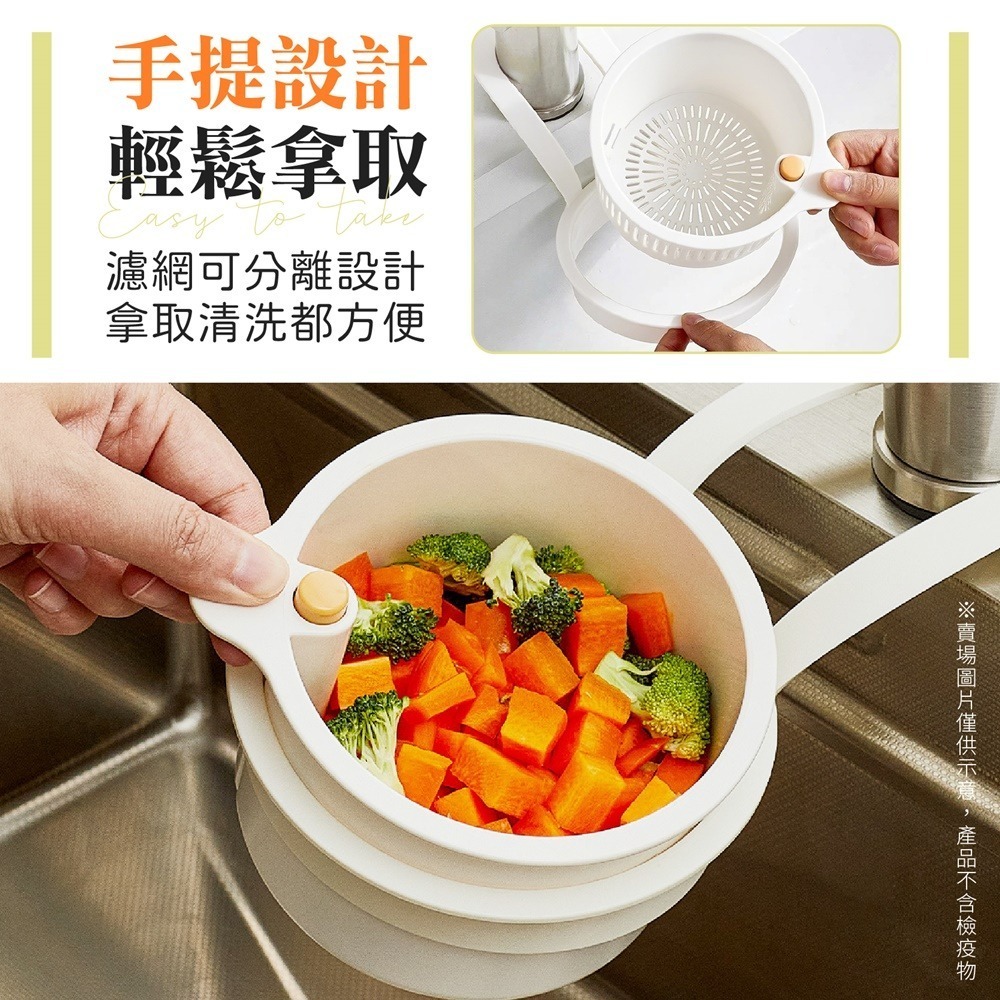 按壓式水槽掛籃 廚房水槽瀝水架 按壓瀝水籃 水槽掛籃 水槽瀝水架 殘渣過濾籃 水槽過濾籃 水龍頭瀝水籃-細節圖6