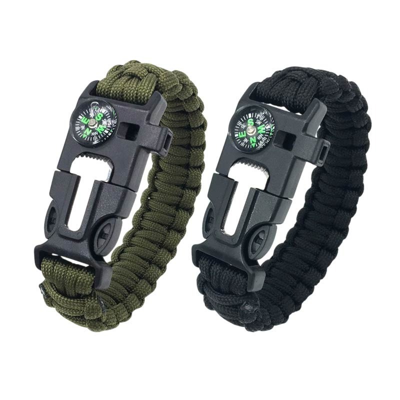 多功能求生手環 求生手環 戰術野外求生手鏈 傘繩求生環 登山戰術手環 戶外求生手環-細節圖2