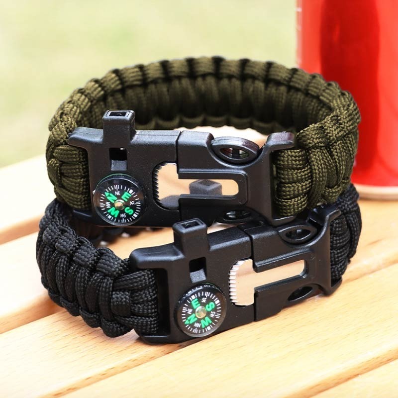 多功能求生手環 求生手環 戰術野外求生手鏈 傘繩求生環 登山戰術手環 戶外求生手環-細節圖11