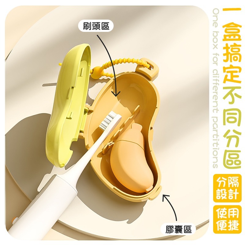 香蕉牙刷套 香蕉牙刷頭套 香蕉牙刷旅行組 香蕉牙刷收納夾 防塵香蕉牙刷套-細節圖3
