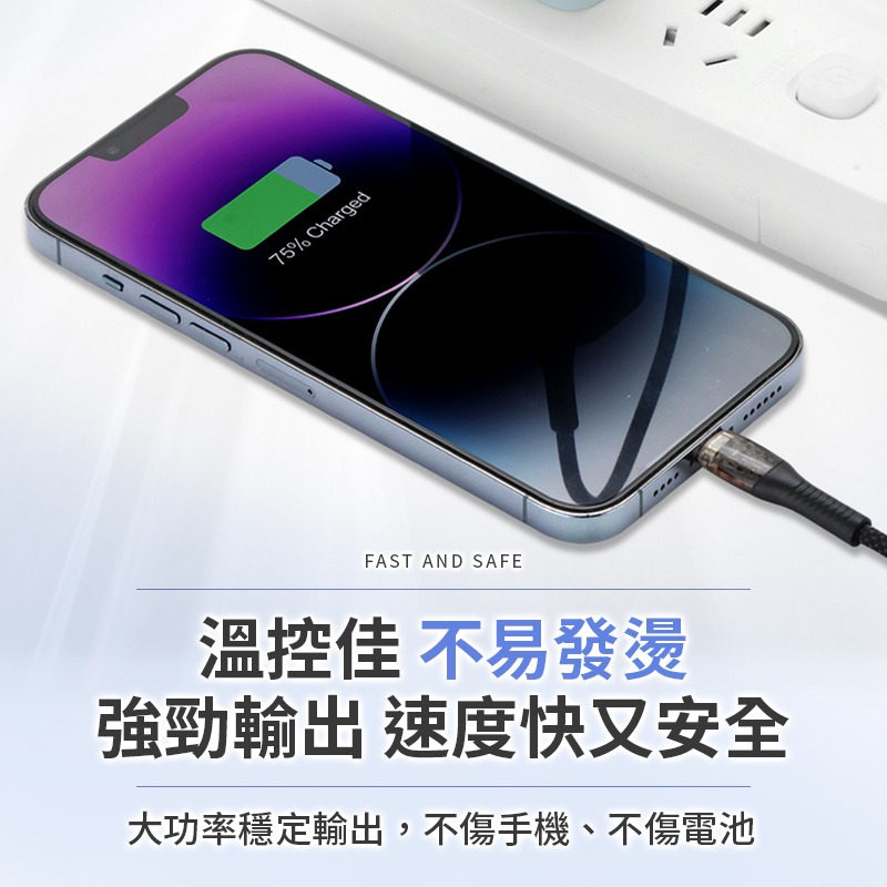 65W氮化鎵數顯快充頭 三孔快充頭 氮化鎵充電器 GaN充電頭 65w充電頭-細節圖6