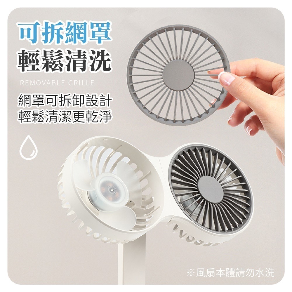 雙頭桌面壁掛風扇 雙頭電風扇 雙頭風扇 雙頭桌面風扇 多功能雙頭風扇 壁掛風扇 風扇-細節圖9
