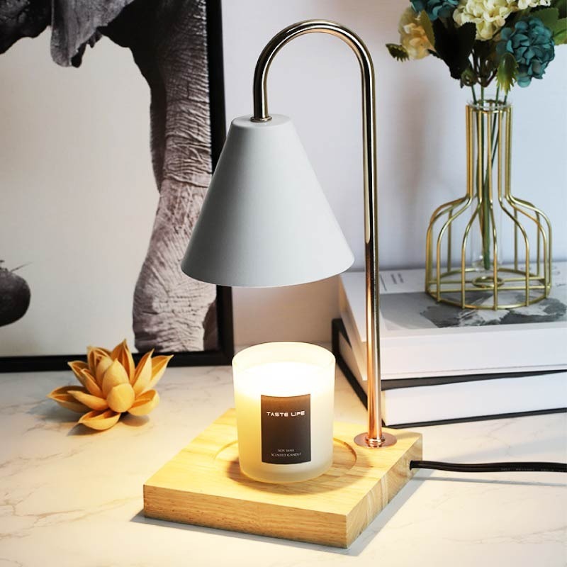 香薰融燭燈 贈香氛蠟燭 香薰蠟燭融燭燈 經典實木融蠟燈 香氛蠟燭燈-細節圖11